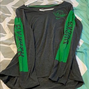 Women’s Cute Long Sleeve Oregon Duck Shirt